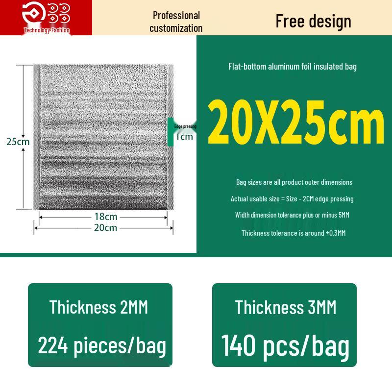 Large Capacity Thickened Aluminum Foil Insulated Bag with Adhesive Strip