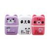 6 шт. ластик, легко стирать, удобная ручка, изысканный, с рисунком из мультфильмов, хорошая эластичность, пластиковый милый роликовый ластик в виде животных для школы