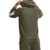 Under Armour Тренировочная толстовка с капюшоном Rival Letter Print Fleece, мужская толстовка с капюшоном, зеленая 1379760-390