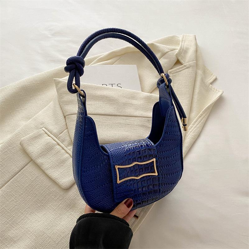 Сумка через плечо для женщин, летняя, новая, красивая, в корейском стиле, женская, простая, однотонная, сумка-полумесяц