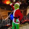 Christmas Costume Green Hair Grinch Santa Claus Costume, Party Party Costume Suit