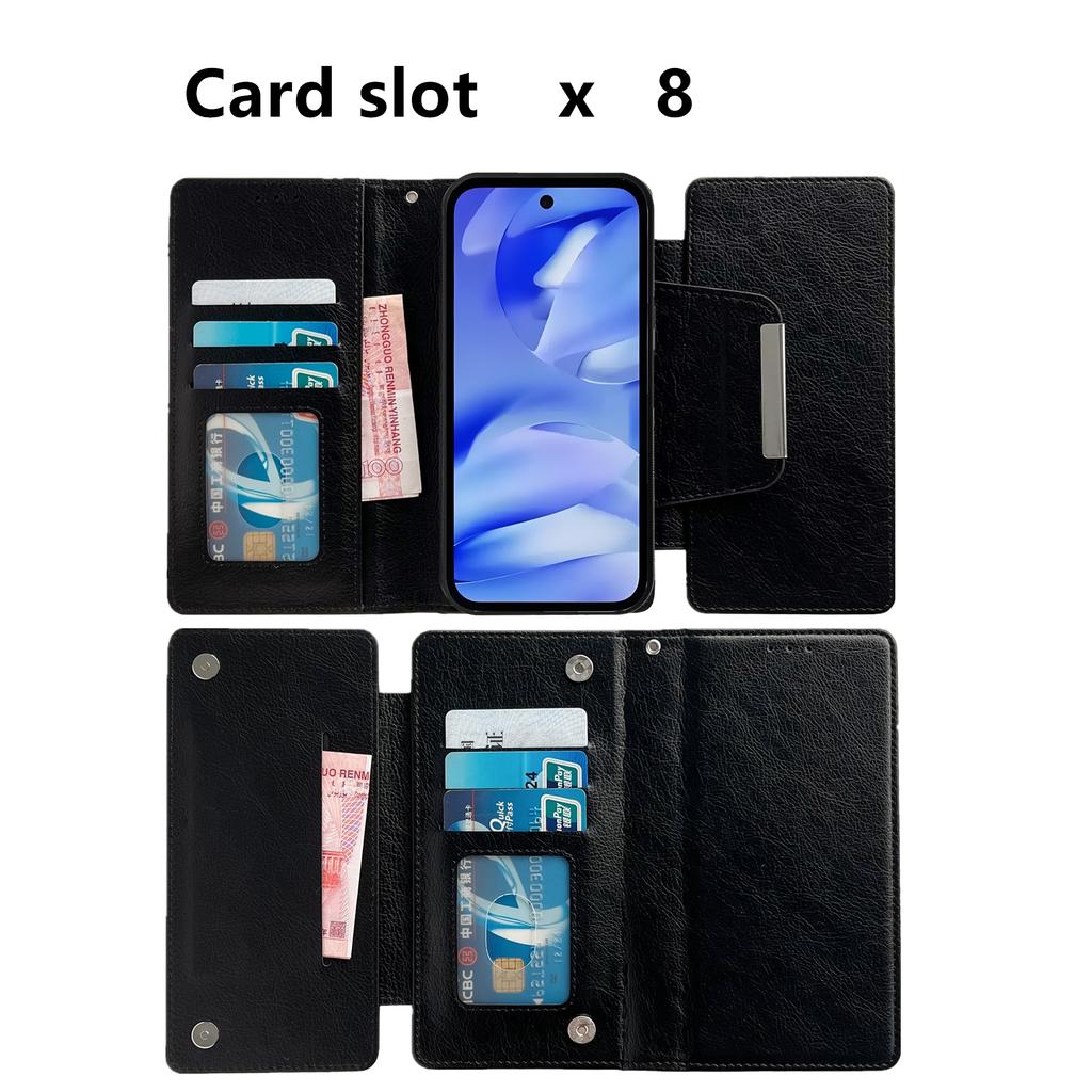 For Google Pixel 9a Case Detachable 2-in-1 Magnetic Closure PU Leather Wallet Phone Case