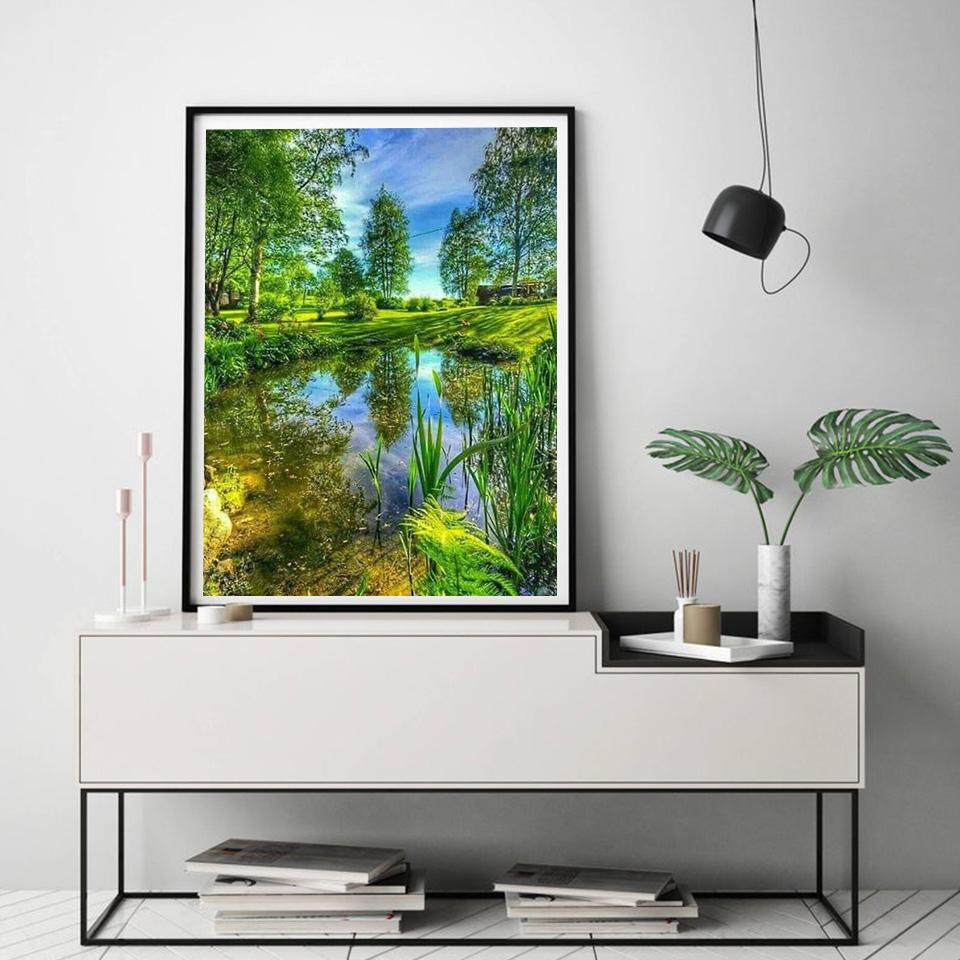 DIY 5D Diamond Painting Natural Landscape Cross Stitch Full Square Drill Diamond Embroidery Patterns Rhinestones Diamond Mosaic