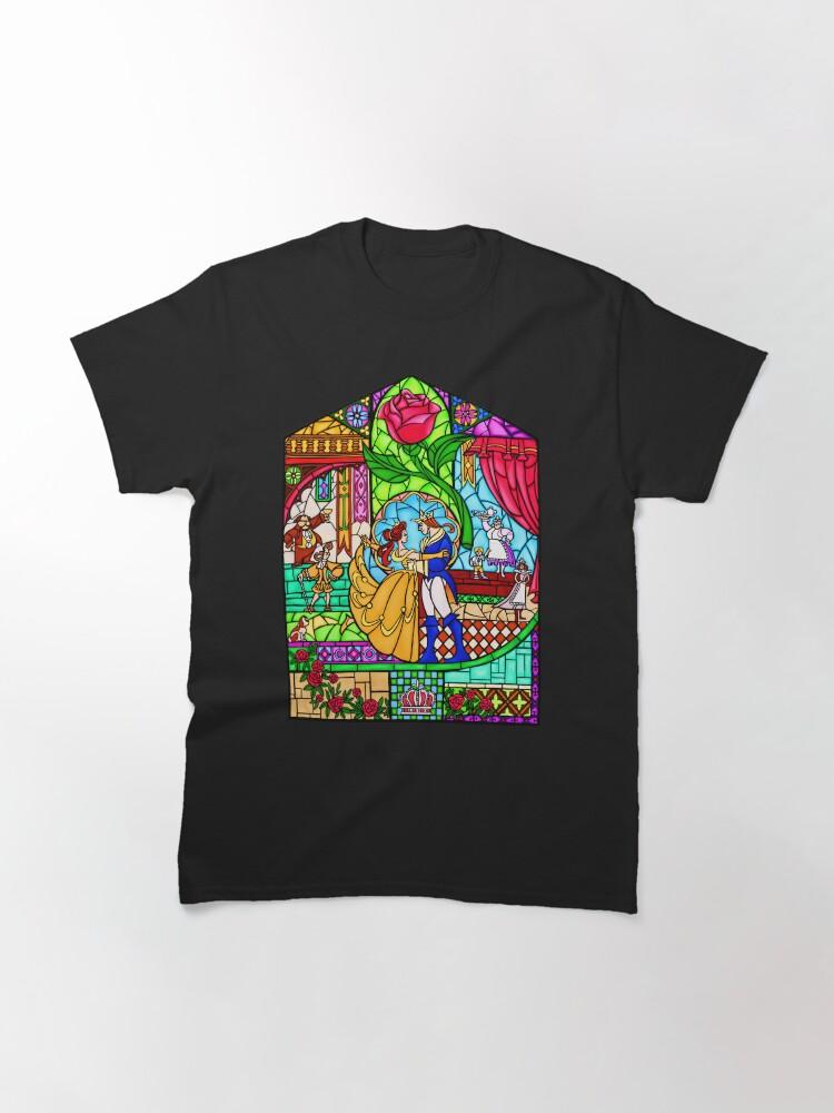 Beauty and the Beast Patterns of the Stained Glass Window Classic T-Shirt