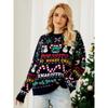Женский рождественский узор «Снеговик» вязаный свитер пуловер с круглым вырезом теплый шерстяной свитер зимняя верхняя одежда