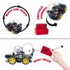 Автомобильные комплекты умных роботов 4WD для Arduino UNO R3 с ультразвуковым датчиком, обновленный сервопривод SG90 V2.0, комплект электронного программирования «сделай сам»