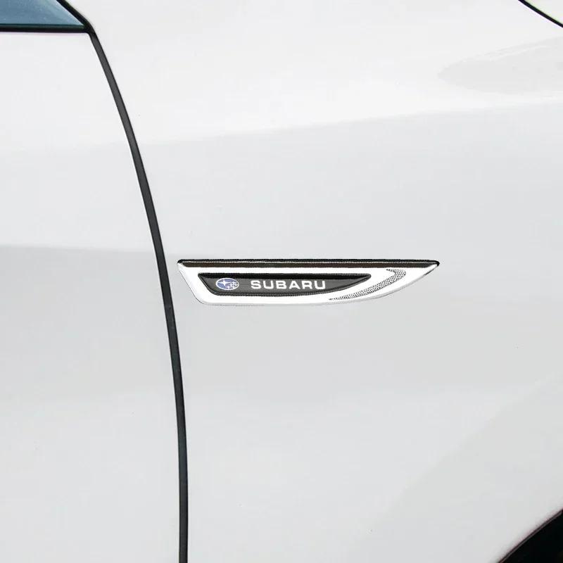for Subaru STI Forester BRZ XV Outback Impreza WRX Legacy BRZ Tribeca 2PCS Car Styling Fender Stickers Emblem Badge Decoration