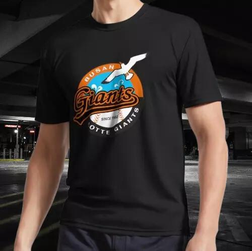 НОВЫЙ ФУТБОЛКА LOTTE GIANTS BUSAN KBO RACING ЛОГОТИП СМЕШНОЙ РАЗМЕР S-5XL Унисекс Футболка