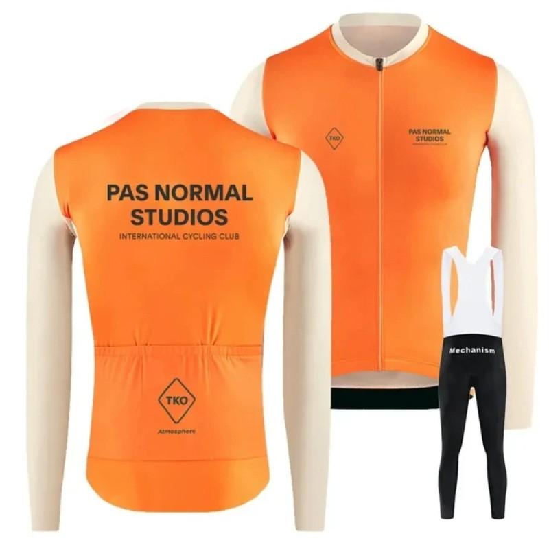 Winter Cycling Set Thermal Fleece Long Sleeve Jersey Bib Pants Road Bike Racing
