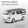 1:32 Scale Car Toy Car Models Alloy Diecast MPV Doors Opened Pull Back Sound Light Business Travel Vehicle Presents for Boys