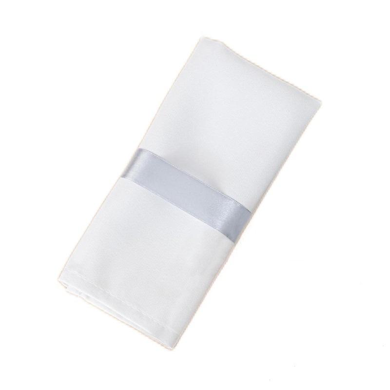 Customized White Cotton Linen Hemstitched Cotton Linen Napkins for Restaurant Hotel Plain Weave Washable Table Napkin for Dinner