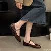 Fashion Spring Summer New Style Simple Comfortable Retro Square Toe Thick Heel Temperament Shallow Mouth Low Heel Shoes Women's Shoes
