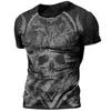 Summer T-shirt Hip Hop Series Digital 3D Printed Men's Street Short Sleeved Sports T-shirt Top