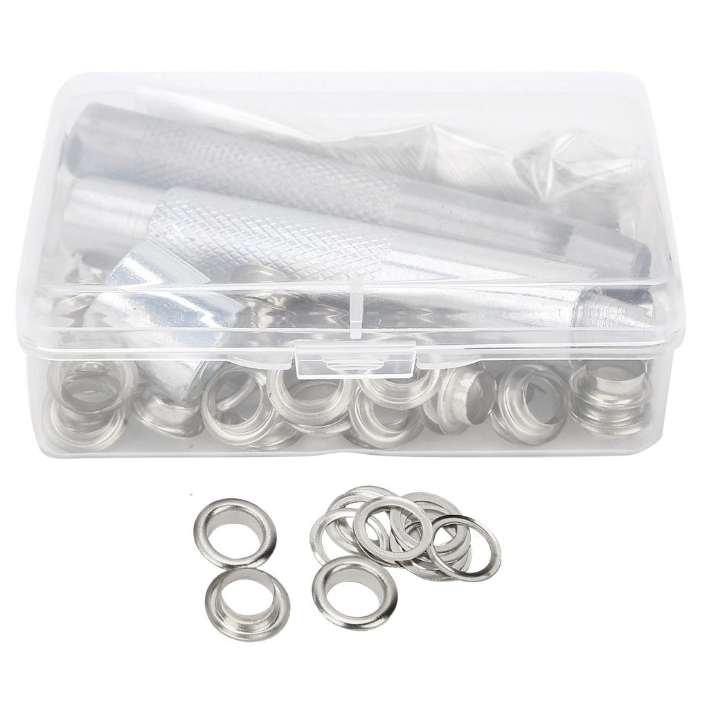 100 комплектов люверсов 0,3 дюйма с дыроколом, ящик для хранения инструментов для брезента одежды