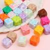 Handmade Bracelet Beads Acrylic Color Plated Cell Phone Chain Beads Cheese Square Beads Handmade Diy Hand String Colorful Pendant Jewelry Accessories