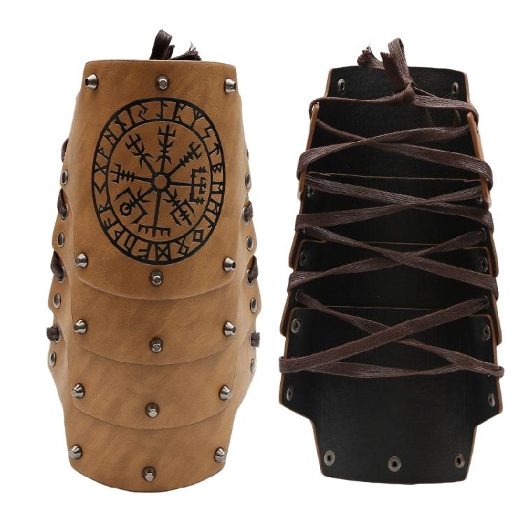 Коричневый наруч браслет средневековый тотемы напульсники браслеты косплей средневековый