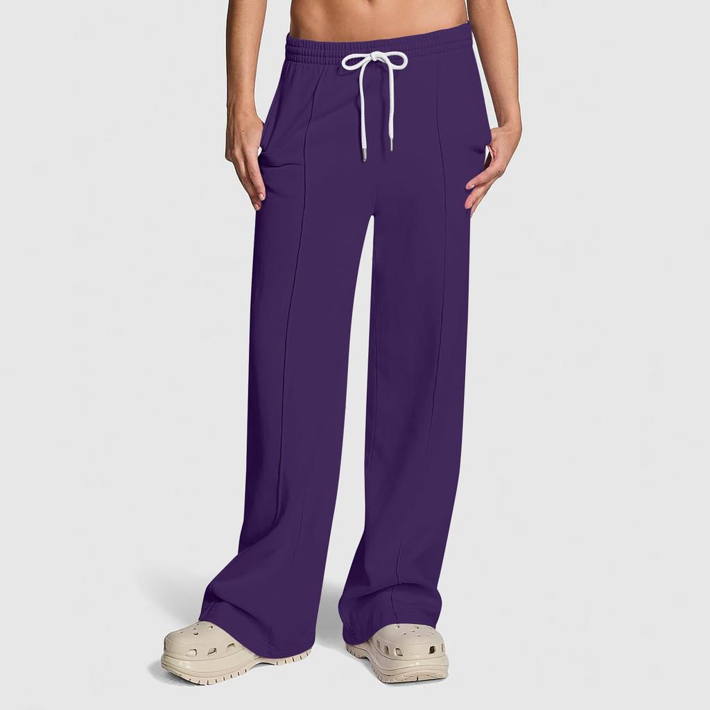 Женские широкие спортивные штаны с высокой талией, мешковатые расклешенные брюки, спортивные штаны со шнурком, осенне-зимние спортивные штаны для тренировок