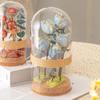 Украшение 'Стеклянный купол с preserved цветами' - Подарок на День Рождения, Рождественский букет с настоящей сушеной розой.