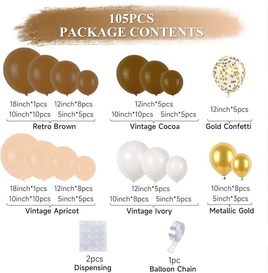 Винтажный набор цепочек из воздушных шаров Украшение для сцены на день рождения, свадьбу