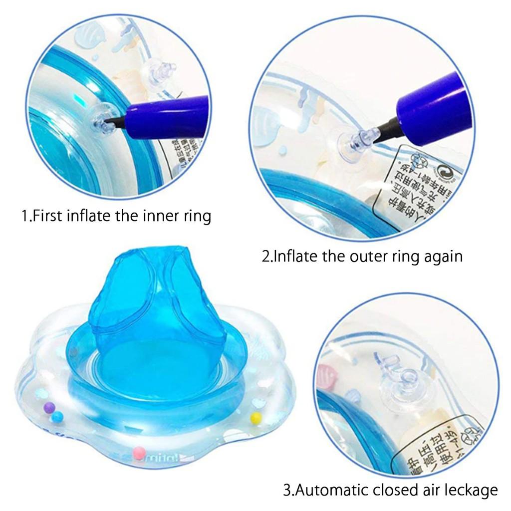 Baby Swimming Ring Inflatable Infant Armpit Kids Floating Pool Accessories Bath Circle Shower Inflatable Ring Toy Pink/blue/green