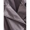 Kaslead New Arrival Women's Clothing Fashion Style Fashion Minimalist Imitation Leather Loose with Belt Trench Coat 1255811