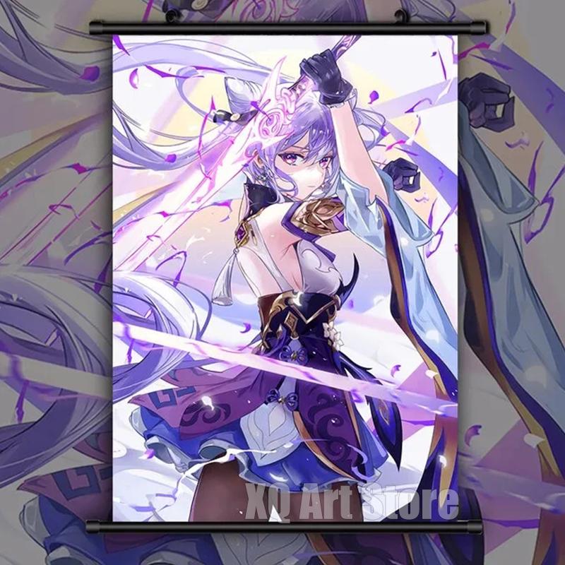 Плакаты Fischl, картины на холсте, Eula HD, картина Genshin Impact, подвесные свитки, настенные художественные принты, домашний декор Cuadros, бескаркасный