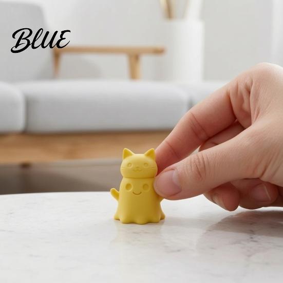 Фигурка с деликатной текстурой 3D-печать Украшения Форма Кота-Призрака Добавляет Милую Атмосферу Хэллоуина Настольное Украшение для Дома Офиса Маленькая Жутковатая Фигурка