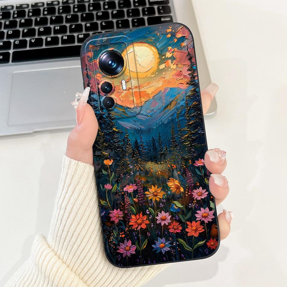 For Xiaomi 12T Pro Case Cute Cartoon Fashion Painted Cover Soft Silicone Phone Case For Xiaomi Mi 12T Pro Mi12T 5G Fundas Bumper