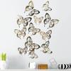 10 цветов, 12 шт., 3d наклейки-бабочки, украшения для гостиной, спальни, зеркальные наклейки, полые бабочки