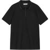 Ss23 Solid Color Pullover Short Sleeve Polo Shirt Men Tops Black 40FM863-002