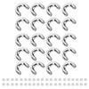 20 Set Arch Bridge Connector Buckles U Shaped Ring Chain Strap Connectors Zinc Alloy Iron for Bags Crafts Silver