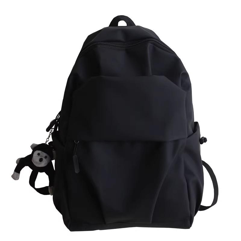 Schoolbag waterproof nylon Korean version backpack large capacity college bag men's pleated leisure travel computer backpack