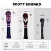 Scott Edward 4 Piece Knit Golf Head Cover Set Handcrafted for Driver and Lane Woods with Long Neck Golf Club Head Covers In a Variety of Colors