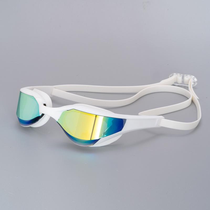 Adult Anti-Fog HD Swimming Goggles - Professional Racing & Training, Comfortable Silicone, Waterproof, Electroplated Lenses.