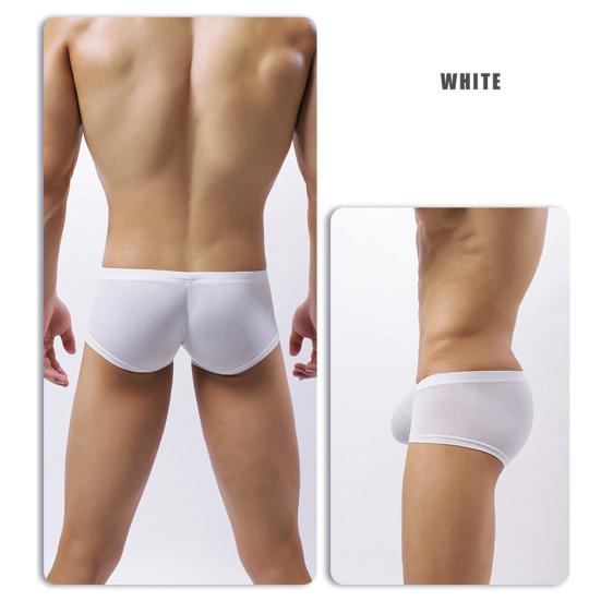 Men Underpants U Convex Sweat Absorbing Male Stretchy Low Waist Panties for Daily