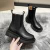 Fashion Women Boots Hot Luxury Thick Sole Chelsea Boots Women Flat Casual Boots High Quality Fashion Shoes for Women Zapatos De Mujer
