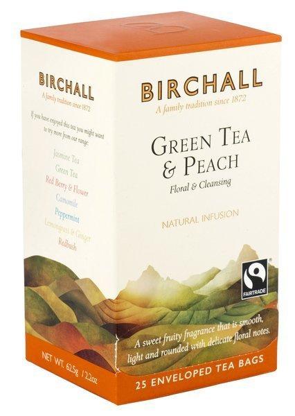Tea Bag Green Tea & Peach -25 Birchall