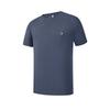 Tennis Minimalist Sports Training Versatile Comfortable Knitted Short Sleeve T-Shirt Men Tops Dark-Smoke-Blue A51M613101FDB