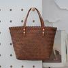 Retro Hand-woven Bags, Commuting To Work, Large-capacity Hand Baskets, Vacation Wind-plastic Woven Bags