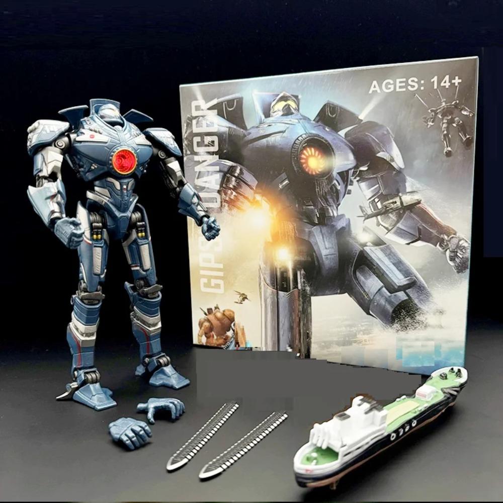 Neca Тихоокеанский рубеж Модель меха Черно Альфа Мобильный Светящийся Декоративный Орнамент Коллекция Ручная работа Мальчик Игрушка Робот Подарки на День Рождения