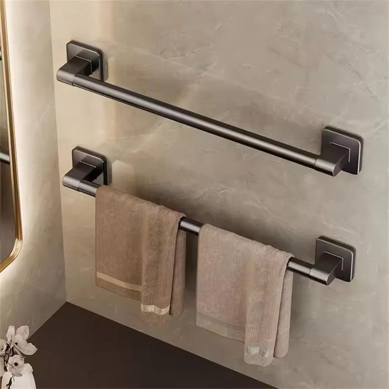 New wall mounted towel rack, bathroom storage rack without drilling holes, bathroom crossbar towel rack, kitchen bathroom access