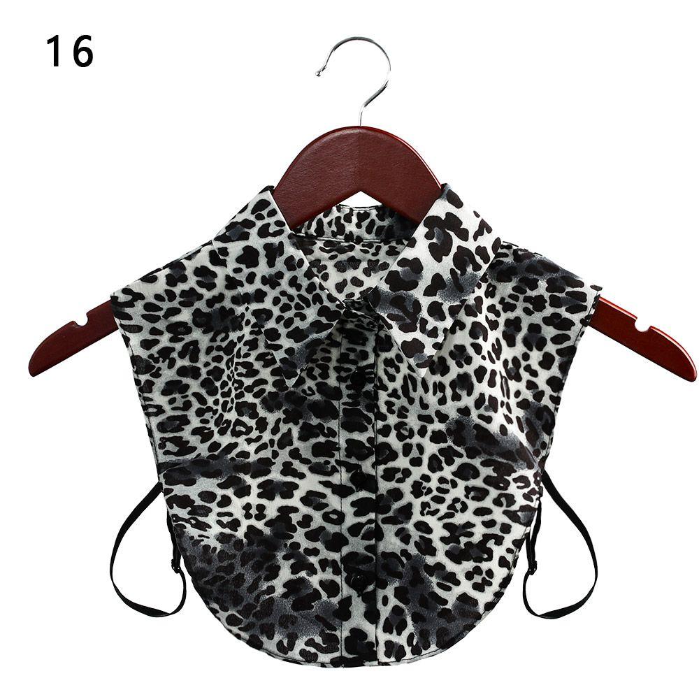Лацкан Леопардовый Зернистый Ковбойская Классическая Блузка Ложный Воротник Хлопковая Одежда Аксессуары Рубашка Накладной Воротник