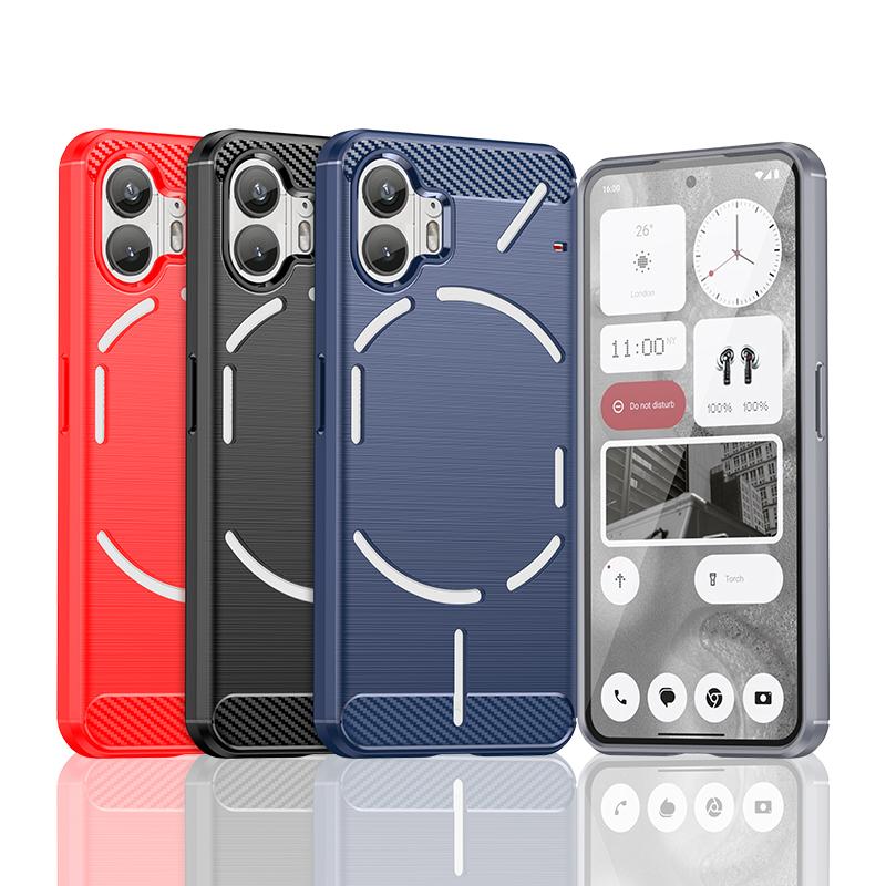 Чехол для телефона Nothing Phone 2 Чехол для телефона Nothing Phone 2 Phone2 Противоударный силиконовый чехол из углеродного волокна Чехол для телефона Nothing Phone 2