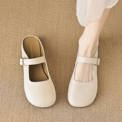 Weiwei Girl 520-2 Баотоу Тапочки Женские Летние Ретро Ленивые На Плоской Подошве Полутапочки Большого Размера