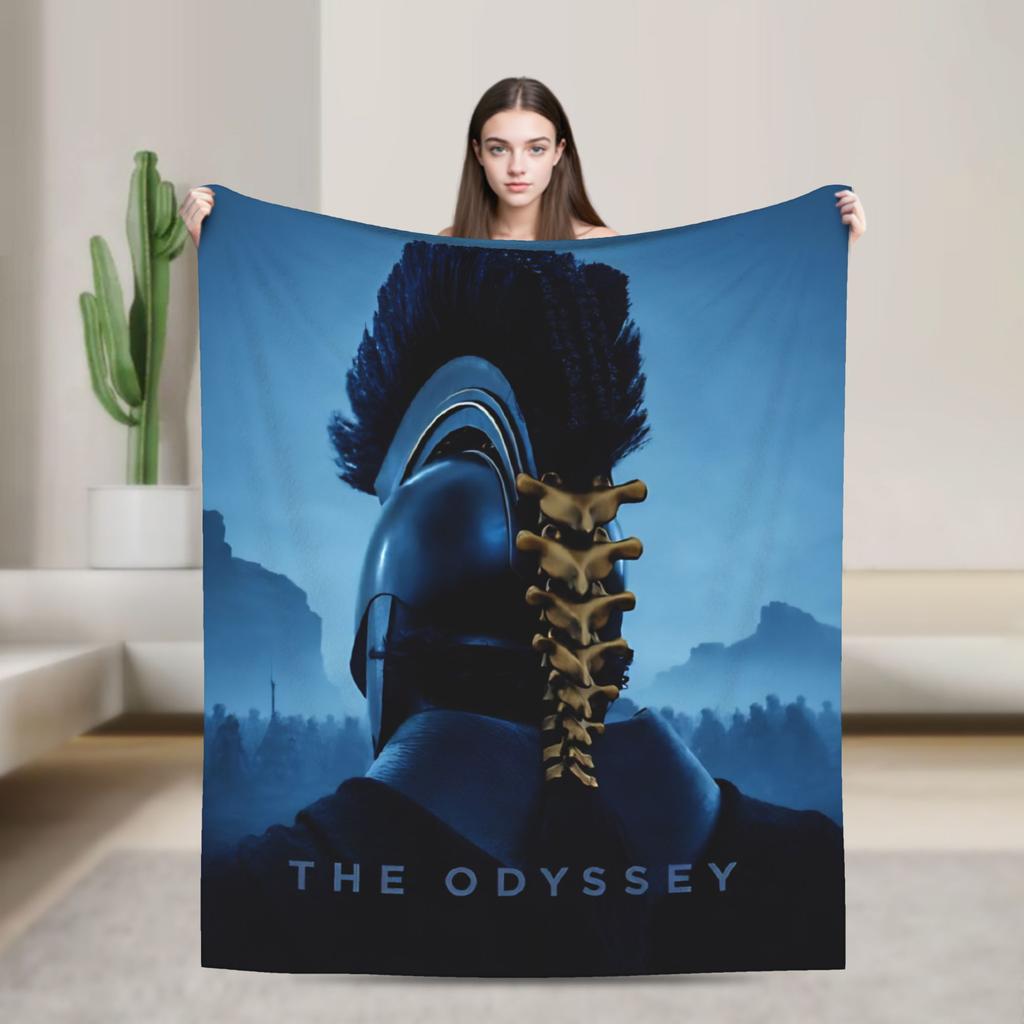 Comfortable The Odysseys Movie 2026 Blanket Merch Bedding Decorative Throw Blanket Super Soft Flannel for Car