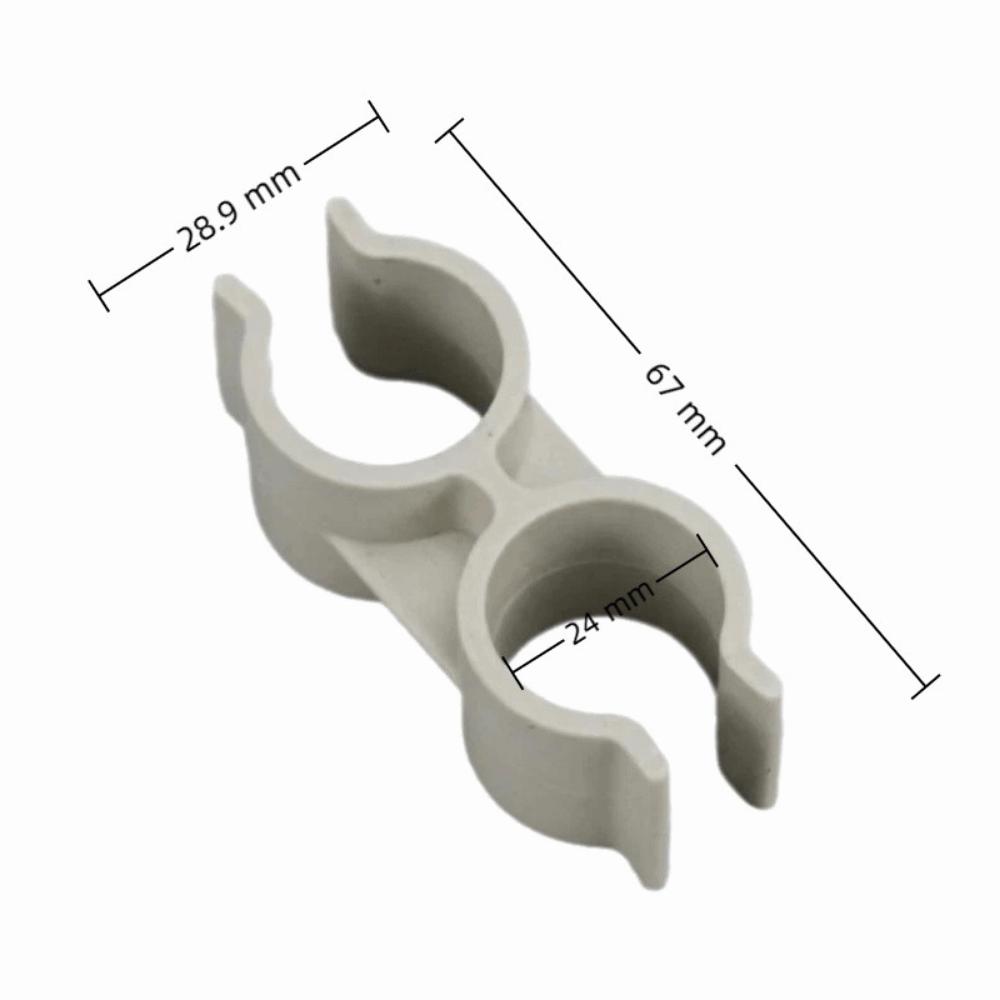 10Pcs 20/25/32mm Dual Pipe Clip Double-ended Tube Clips Agricultural Irrigation