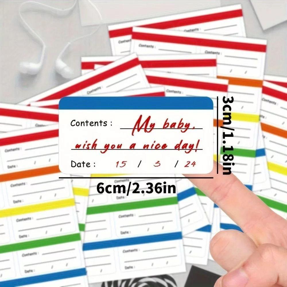 100pcs Portable Fridge Sticker Self-adhesive Home StorageTags New Food Storage Labels