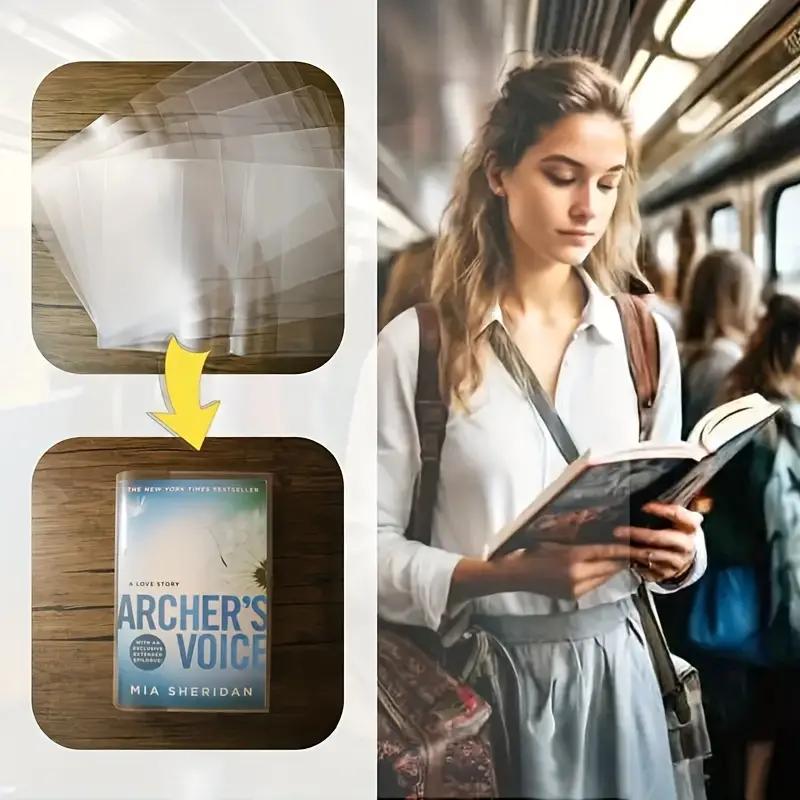 10шт A4/16K/22K прозрачный пластиковый чехол для книги самоклеящийся застежка водонепроницаемый и износостойкий защитный чехол для книг из ПВХ