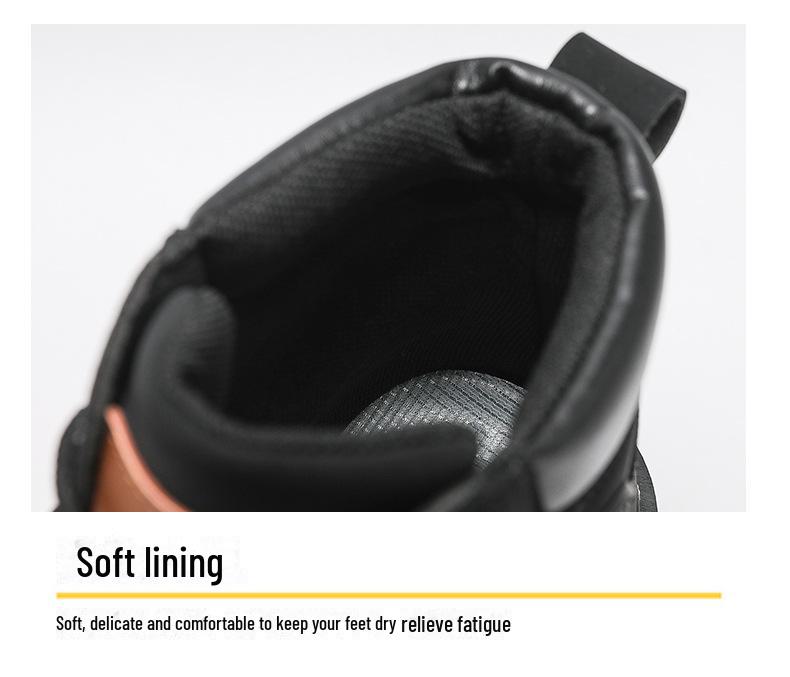 Мужские желтые ботинки Martin осень/зима: Высокий верх, модный, нескользящий, износостойкий, в корейском стиле.