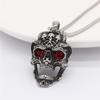 Европейский и американский Хэллоуин ретро ужасы красноглазый череп кулон ожерелье мужской тренд крылья летучей мыши праздничный кулон